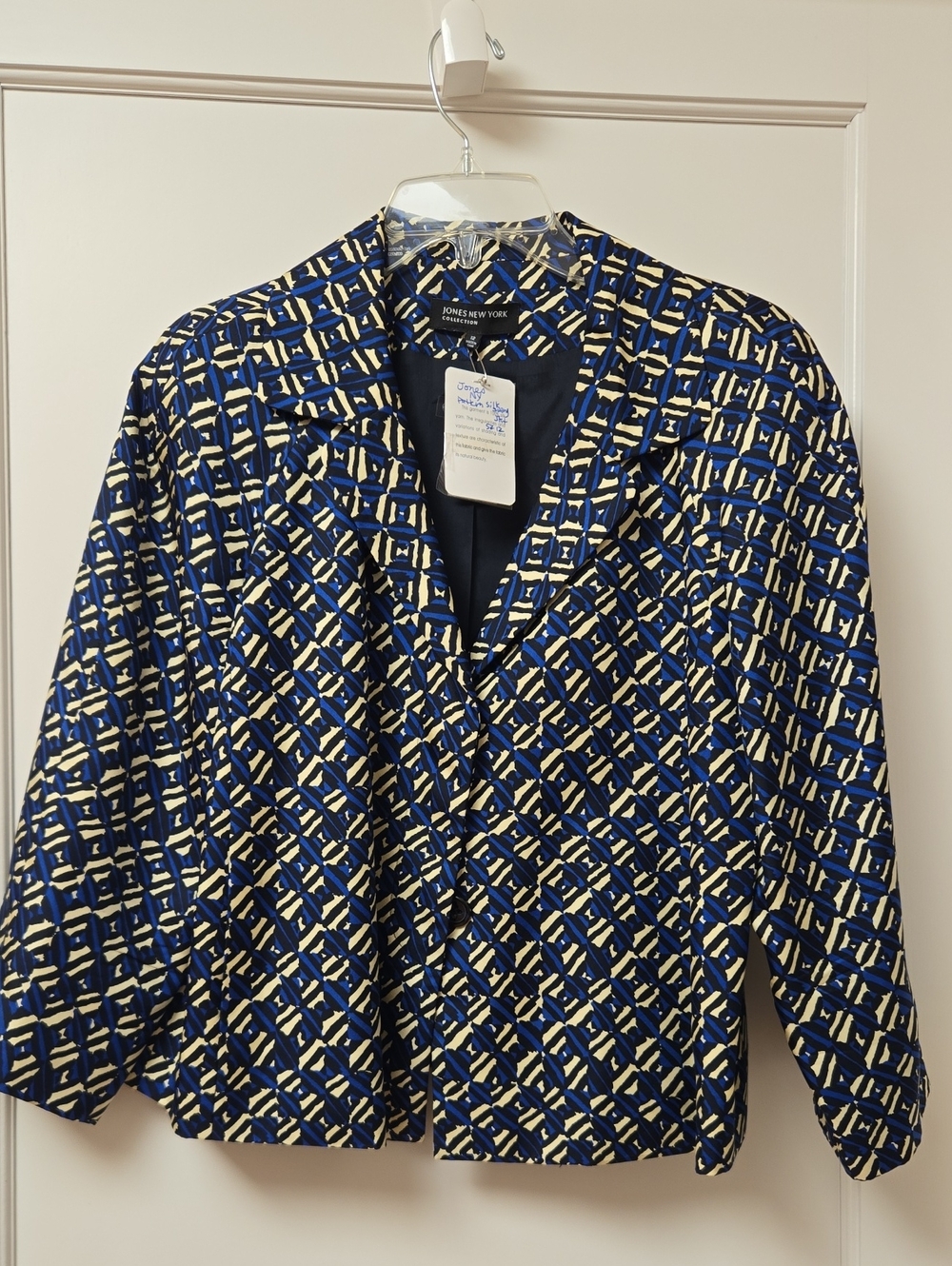 JONES NEW YORK Silk Cropped Jacket
